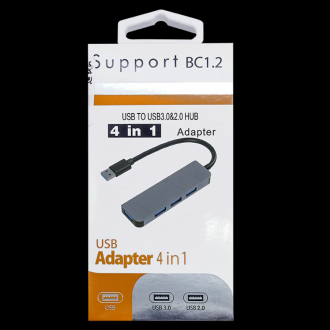 Adaptador Hub Usb3.0 A 1-puerto Usb 3.0 Y 3-puertos Usb 2.0 Xue Acc-h2x-0857